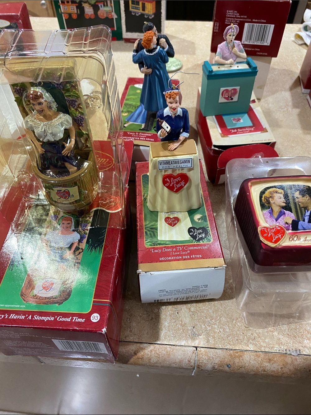 Hallmark Keepsake I Love Lucy Christmas Ornament Lot of 5 Various Themes